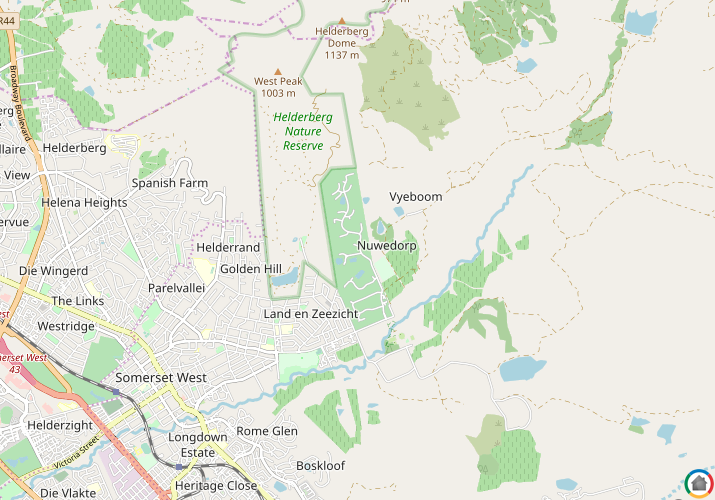 Map location of Erinvale Golf Estate